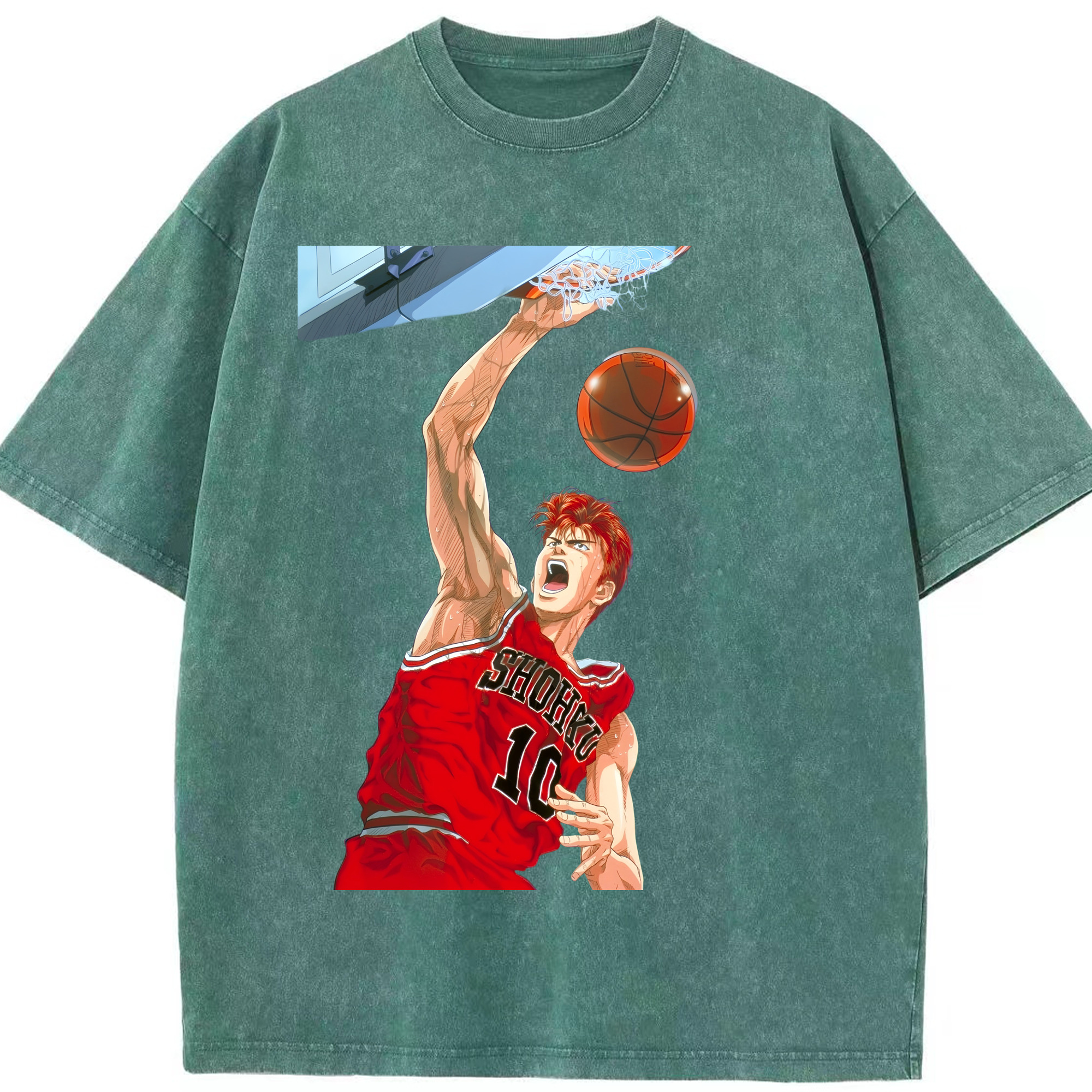 （画像用） SLAM DUNK／スラムダンク 綿100% ヴィンテージ風 半袖Tシャツ（フロントプリント）